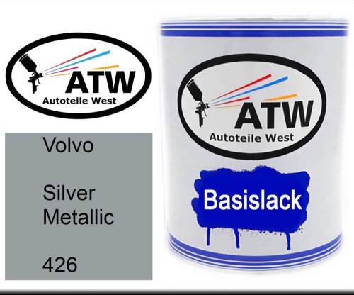 Volvo, Silver Metallic, 426: 1L Lackdose, von ATW Autoteile West.